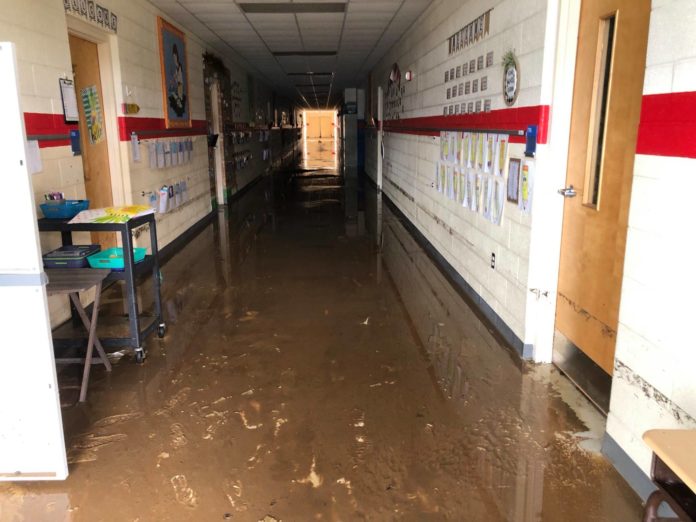 flooding at waverly elementary