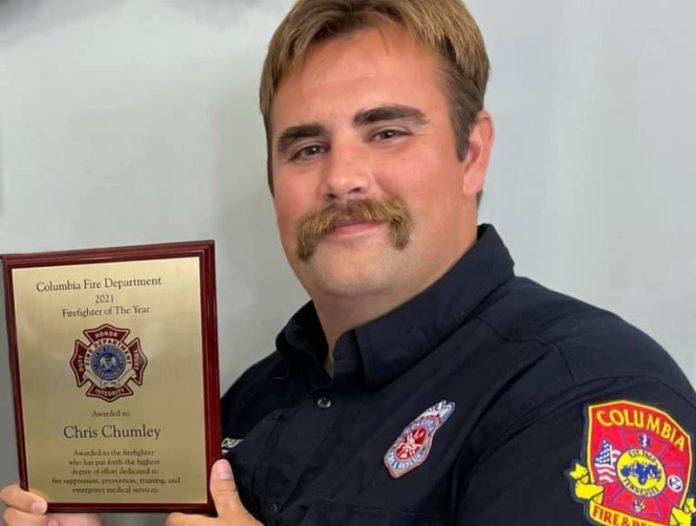 columbia firefighter of the year