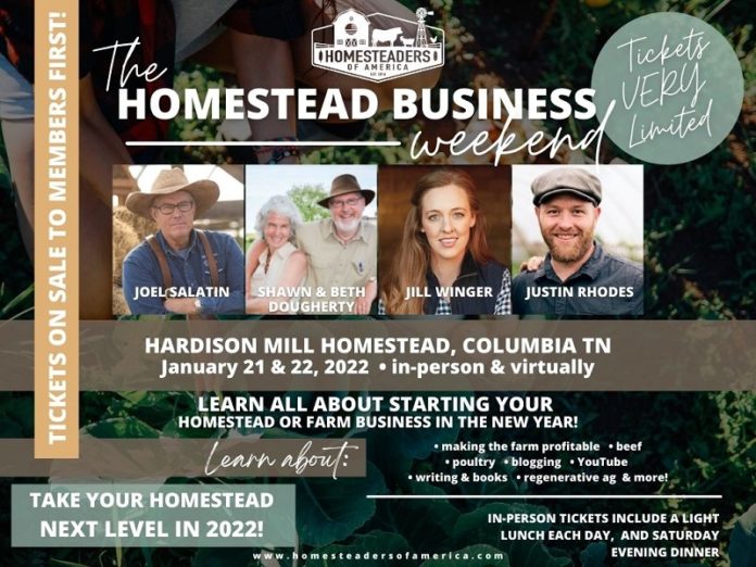 The Homestead Business Weekend: Tennessee Homesteading Conference