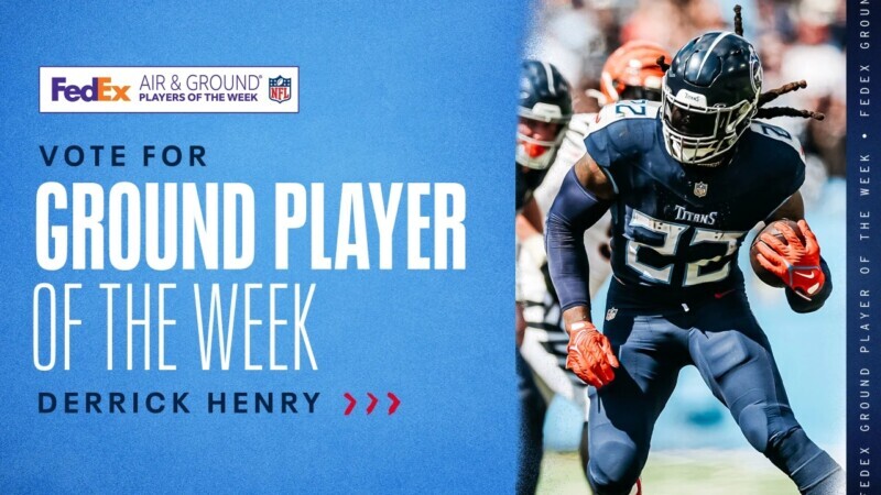 Tennessee Titans running back Derrick Henry named FedEx Ground