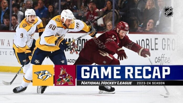 Predators' Point Streak Ends with Disappointing 8-4 Loss to Coyotes