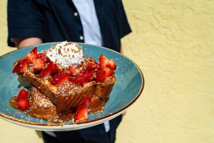 Strawberry Tres Leches French Toast.