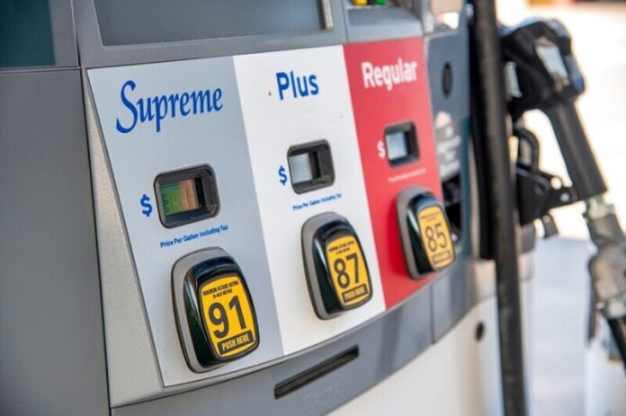 gas price pump by aaa
