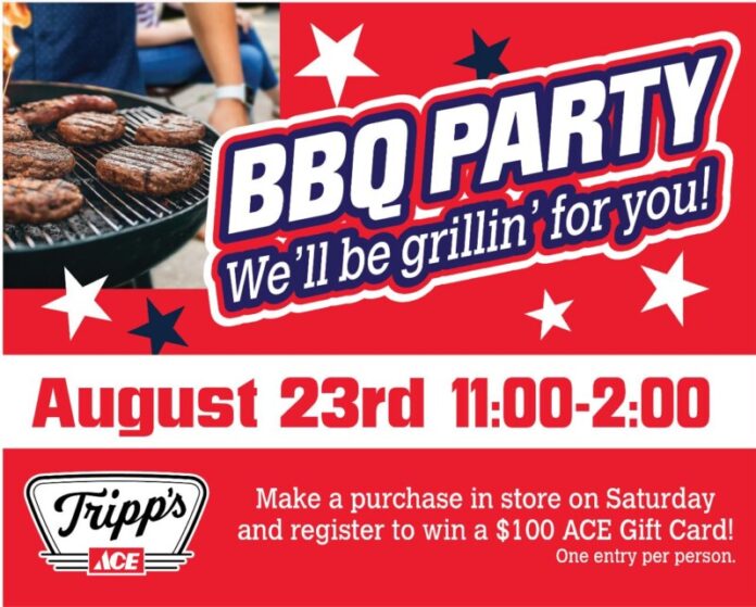tripp's ace hardware bbq party