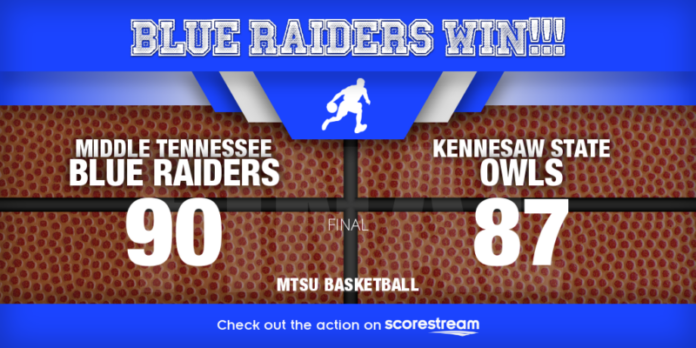 MTSU holds off Kennesaw State 90-87 in Conference USA thriller